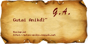 Gutai Anikó névjegykártya